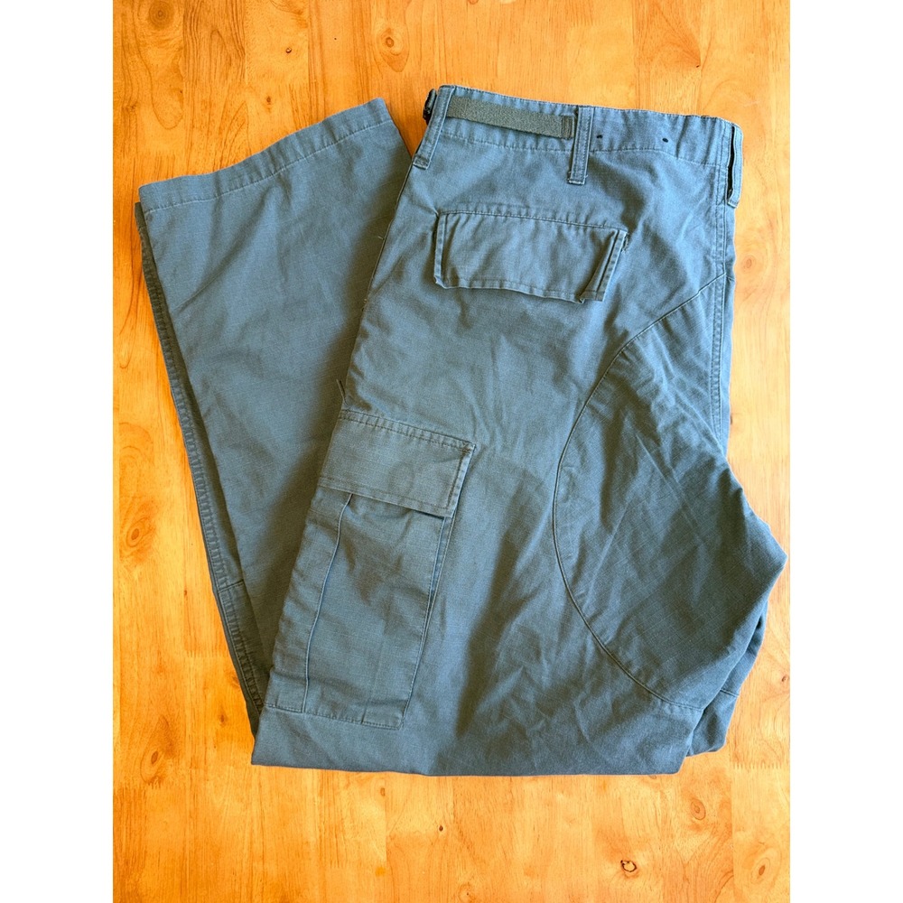 LA Police Gear BDU1001 Cargo Pants Mens Large Regular Green Ripstop Tactical 462